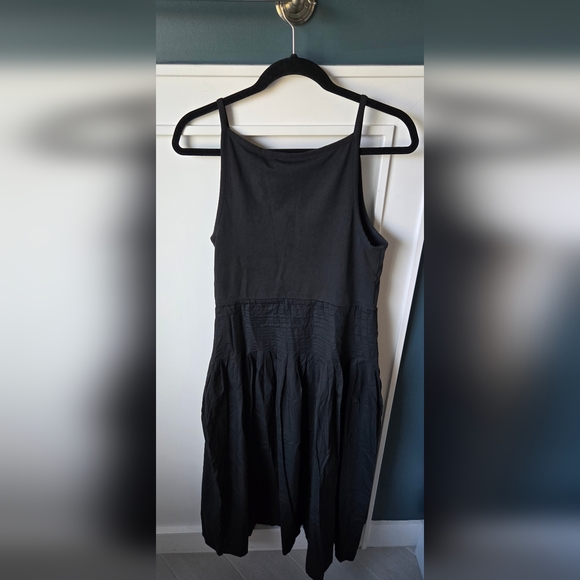 K. Crew Women's Pintuck mixy dress In Black - Picture 7 of 8